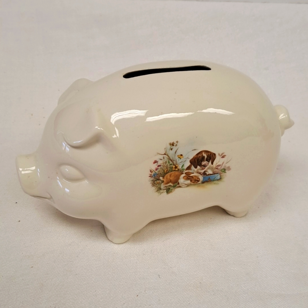 Vintage Poole pottery ceramic piggy bank Made in England